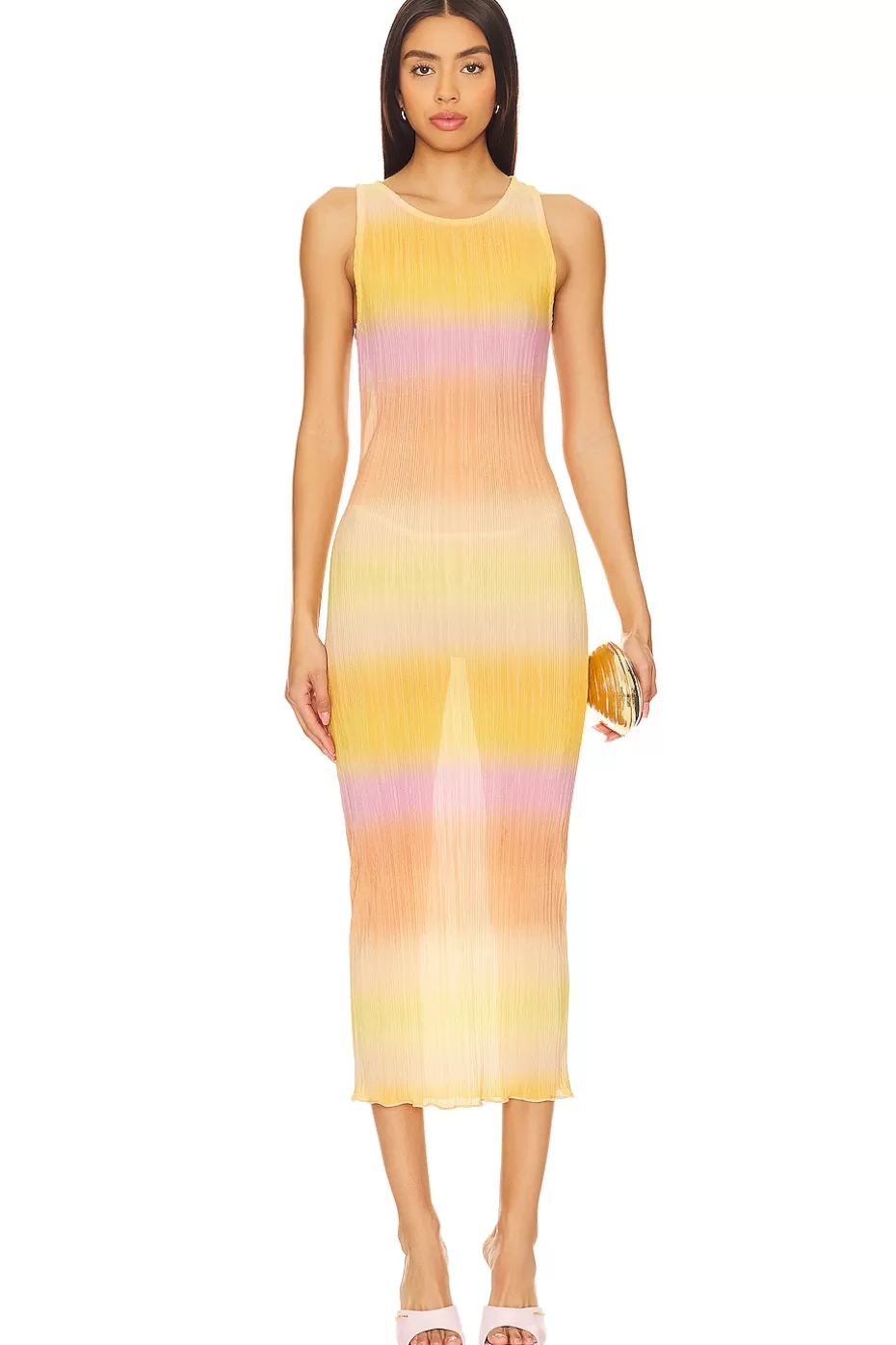 Lovers + Friends Giada Sheer Midi Dress