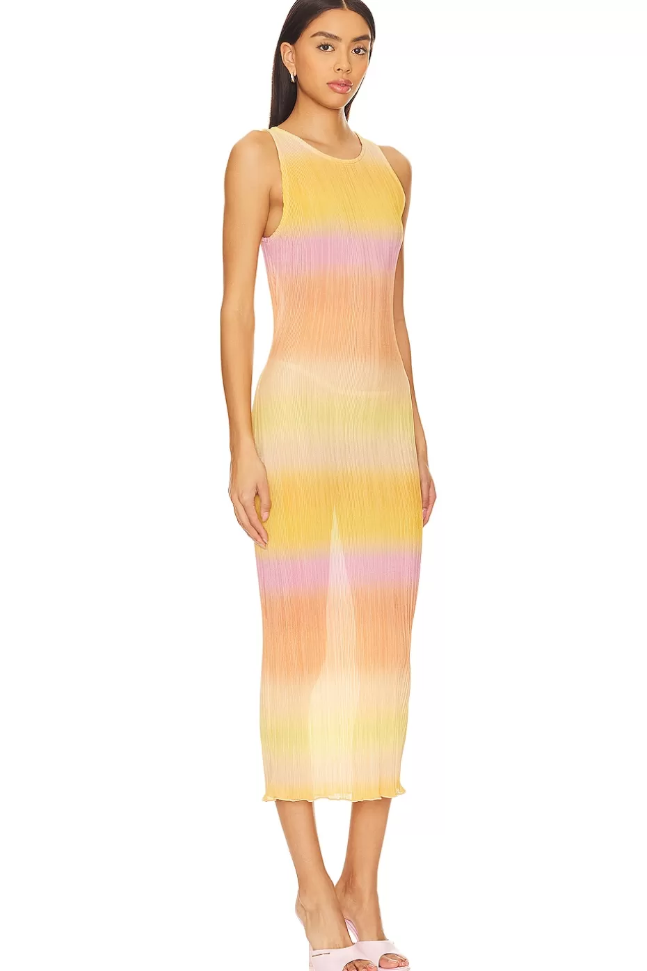 Lovers + Friends Giada Sheer Midi Dress
